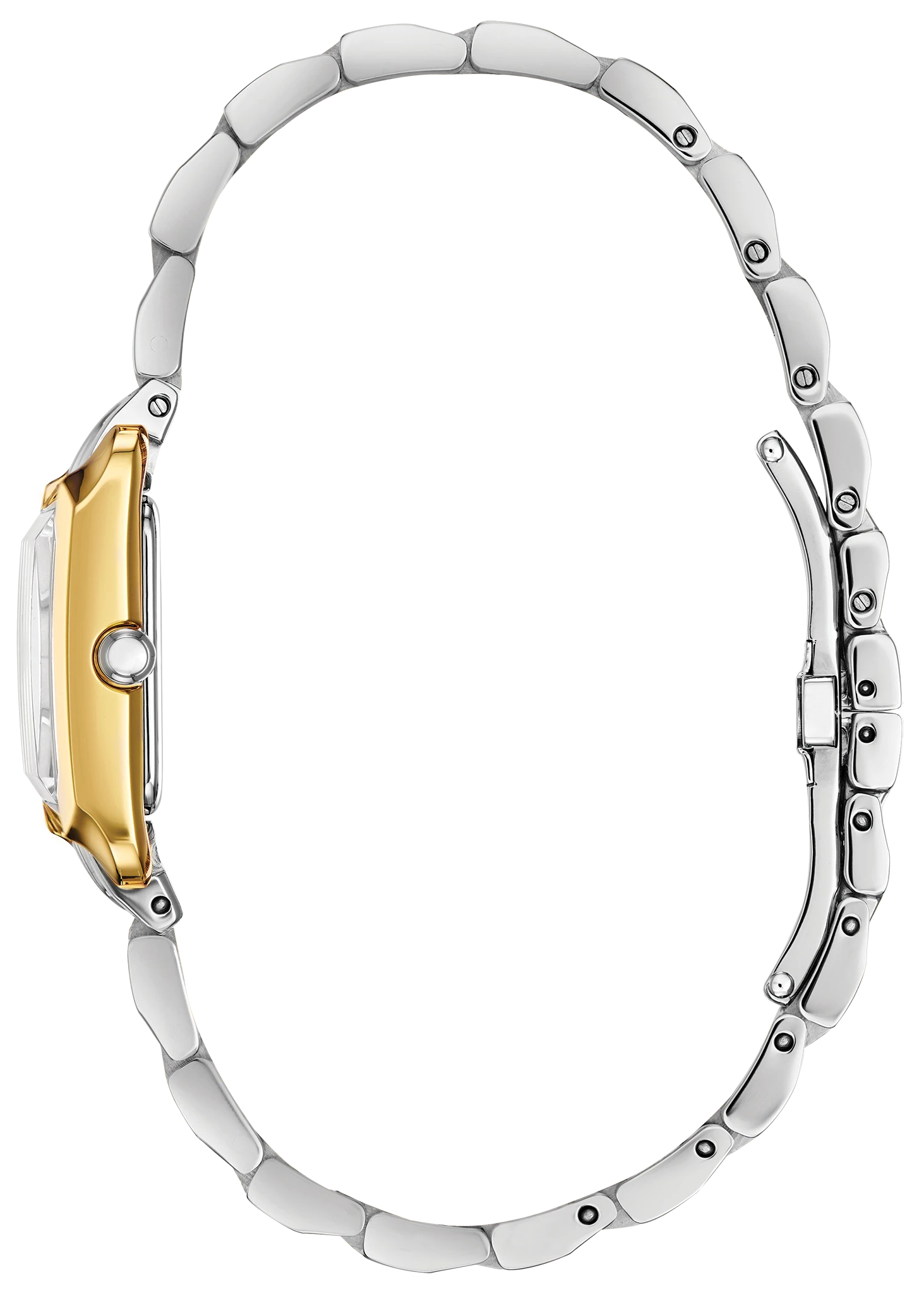 Citizen L Ladies Eco-Drive Gold White Dial Stainless Steel Watch